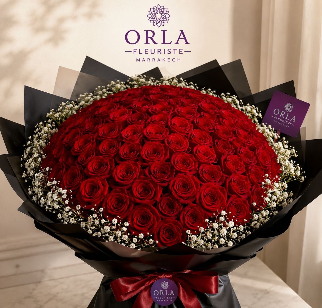 Bouquet Red Flowers Orla Fleuriste 